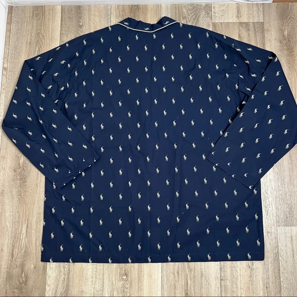 Polo Ralph Lauren Signature Pony Pajama Shirt Blue Size 3X NWT